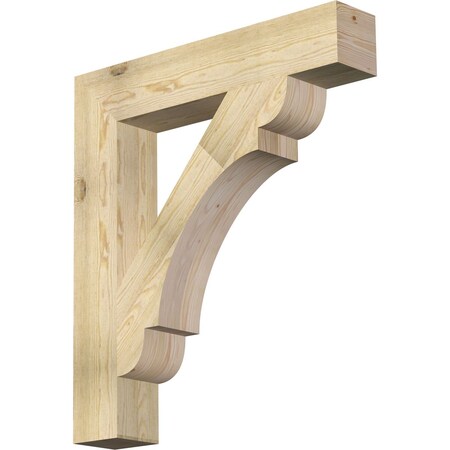 Ekena Millwork Olympic Block Rough Sawn Bracket, Douglas Fir, 6"W x 34"D x 38"H BKT06X34X38OLY05RDF